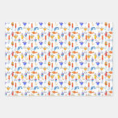 魚釣りフックルアーフィッシュ魚釣り模様 ラッピングペーパーシート (正面)