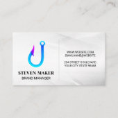 魚釣りフックロゴ 名刺 (正面)