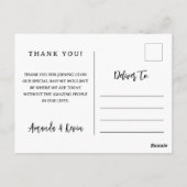 魚釣りフック写真はがき結婚のサンキューユー ポストカード (裏面)