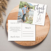 魚釣りフック写真はがき結婚のサンキューユー ポストカード