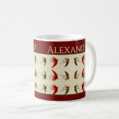 魚釣りフライ素朴サケ コーヒーマグカップ (正面右)