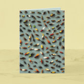 魚釣りフライ – Happy Faters Day カード