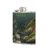 魚釣りフラッカスタムクフィッシャーマンサーモンドリンクフラスコ フラスク (左)