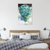 魚釣りフロートon glass、アラスカ キャンバスプリント (インサイチュ (寝室))