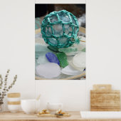 魚釣りフロートon glass、アラスカ ポスター (キッチン)