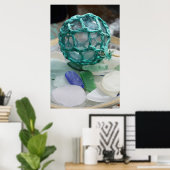 魚釣りフロートon glass、アラスカ ポスター (ホームオフィス)