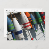 魚釣りブイポストカード ポストカード (正面/裏面)