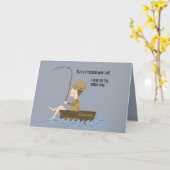 魚釣りブルーおもしろい申し訳恋しく思ないコール引用文 カード (黄色い花)