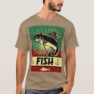 魚釣りプロパガンダ Tシャツ