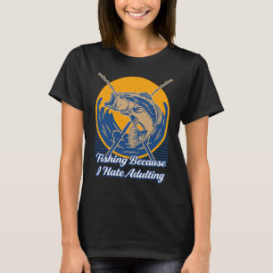 魚釣りヘイトアダルトライフスタイル狩り習性Hun Tシャツ