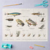 魚釣りベイズフライアングルデコパージュ 薄葉紙 (クラフト)