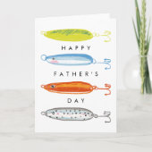 魚釣りベイトハッピーファーザーズデイ カード (正面)