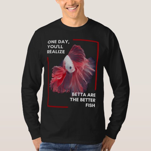 魚釣りベッタ Tシャツ (正面)