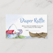 魚釣りベビーシャワーおむつラッフル エンクロージャーカード (正面)