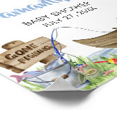 魚釣りベビーシャワーへようこそ ポスター (角)