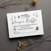 魚釣りベビーシャワーリール励起おむつラッフル エンクロージャーカード