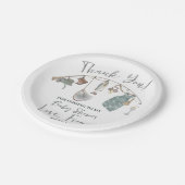 魚釣りベビーシャワーリール興奮 ペーパープレート (アングル)