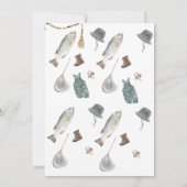 魚釣りベビーシャワー招待状 招待状 (裏面)