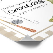 魚釣りベビーシャワー – キャンディーの数を推測 ポスター (角)