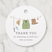 魚釣りベビーシャワー フェイバータグ (正面)