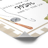 魚釣りベビーシャワー – 魚の数を推測 ポスター (角)