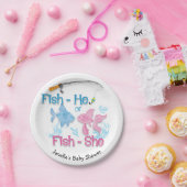 魚釣りベビーリビールベビーシャワー ペーパープレート (パーティー)