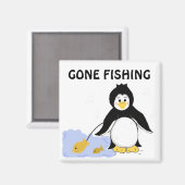 魚釣りペンギン マグネット (正面/裏面)