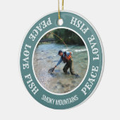 魚釣りホリカスタムデイの写真 セラミックオーナメント (左)