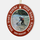 魚釣りホリカスタムデイの写真 セラミックオーナメント (左)