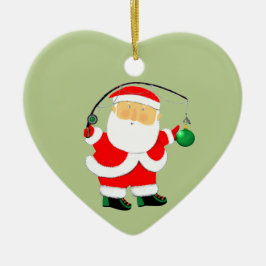 魚釣りホリデーギフト セラミックオーナメント