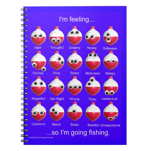 魚釣りボバーモーズノート ノートブック (正面)