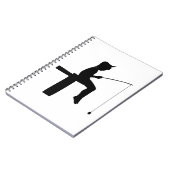 魚釣りボーイシルエット ノートブック (左側)