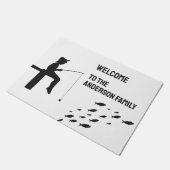 魚釣りボーイ魚釣り魚 ドアマット (アングル)