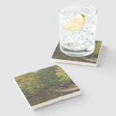 魚釣りボーイ（Hans Andersen Brendekilde著） ストーンコースター (横)