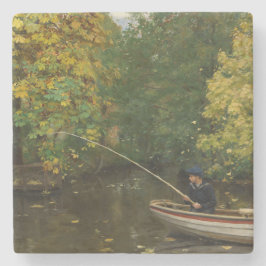 魚釣りボーイ（Hans Andersen Brendekilde著） ストーンコースター