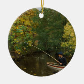 魚釣りボーイ（Hans Andersen Brendekilde著） セラミックオーナメント (正面)