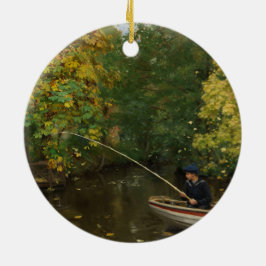 魚釣りボーイ（Hans Andersen Brendekilde著） セラミックオーナメント