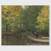 魚釣りボーイ（Hans Andersen Brendekilde著） ラッピングペーパー (フラット)