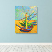 魚釣りボーツアットサンマリー キャンバスプリント (インサイチュ (ウッドフロア))