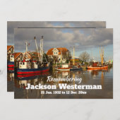 魚釣りボーツインハーバーメモリアル招待状 招待状 (正面/裏面)