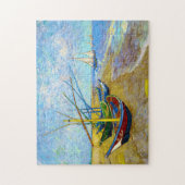 魚釣りボーツオンザビーチバイヴィンセントヴァンゴッホアート ジグソーパズル (縦)