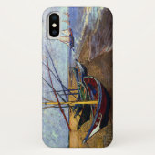 魚釣りボーツオンビーチバイヴァンゴッホ Case-Mate iPhoneケース (裏面)