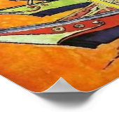 魚釣りボーツオンビーチヴァンゴッホファインアート ポスター (角)