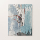 魚釣りボーツ、鍵ウェスト ジグソーパズル (縦)