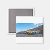 魚釣りボートのクロマービーチノーフォークコースト マグネット (正面/裏面)