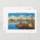 魚釣りボートのビュー ポストカード (正面/裏面)