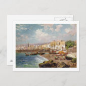 魚釣りボートのビーチでマリネラ、ナポリ(o) ポストカード (正面/裏面)