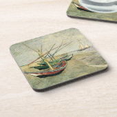 魚釣りボートのビーチバイビンセント・ヴァン・ゴッホ コースター (左側)