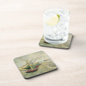 魚釣りボートのビーチバイビンセント・ヴァン・ゴッホ コースター (右側)