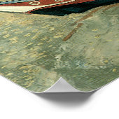 魚釣りボートのビーチバイビンセント・ヴァン・ゴッホ ポスター (角)